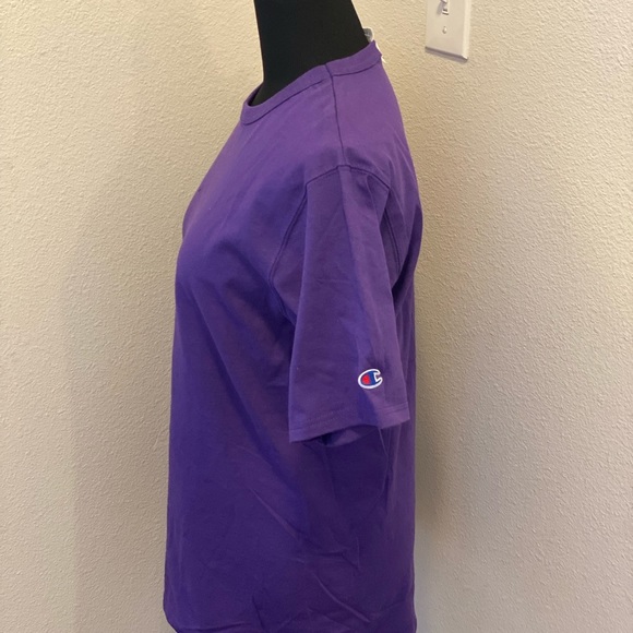 Champion Purple Short Sleeve Tee UNISEX MEN WOMEN 100% Cotton M MEDIUM NEW - Picture 2 of 6
